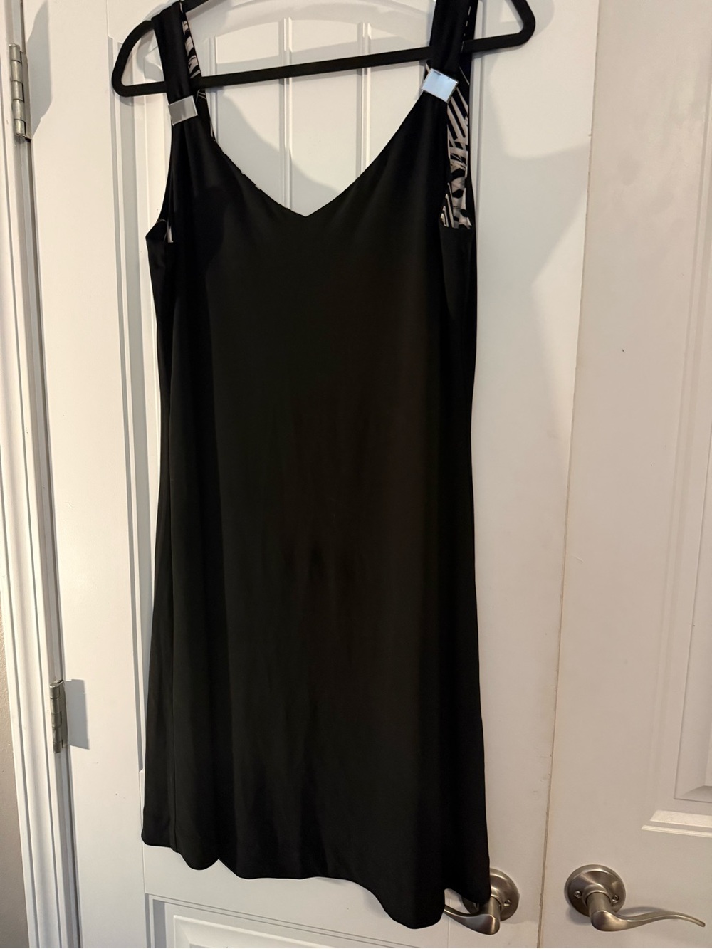 NWT White House Black Market Reversible Palm Print Dress Medium Regular - Picture 5 of 9